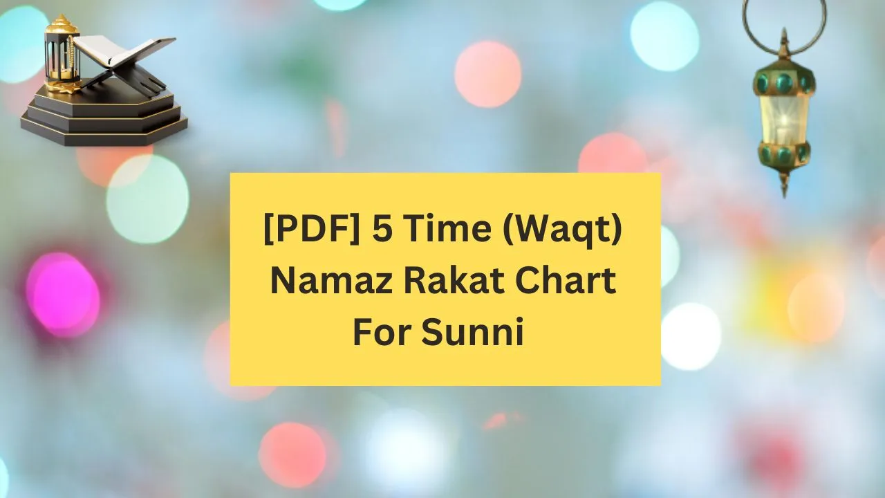 [PDF] 5 Time (Waqt) Namaz Rakat Chart For Sunni