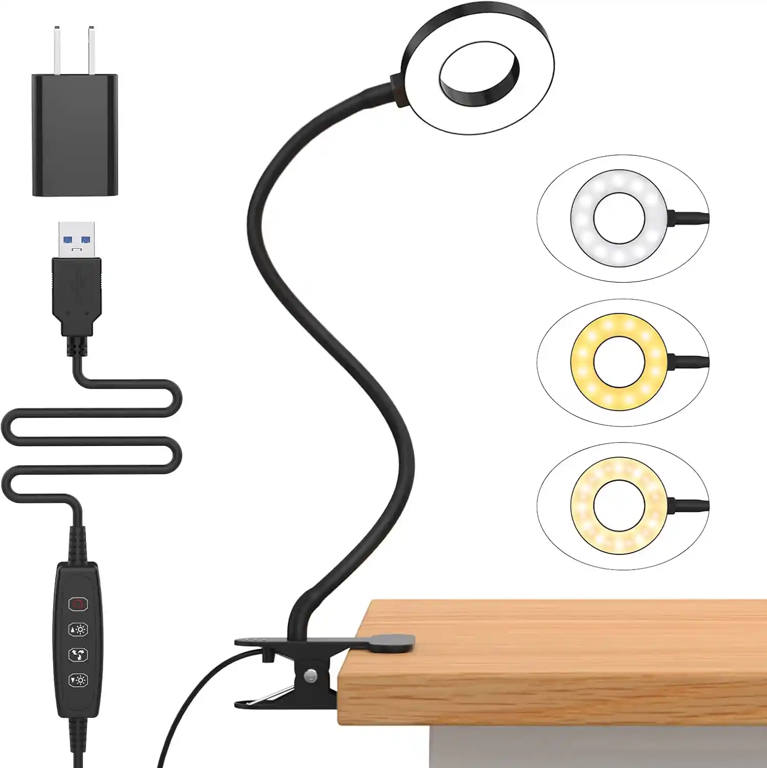LED desk lamp with adjustable brightness for Quran reading